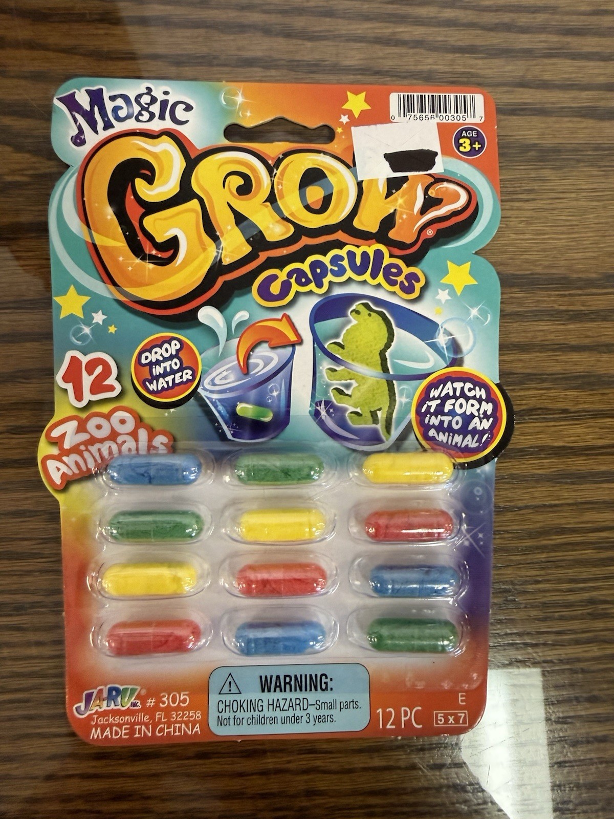 Magic Grow Capsules – 12 Zoo Animals – Soft Expanding Foam