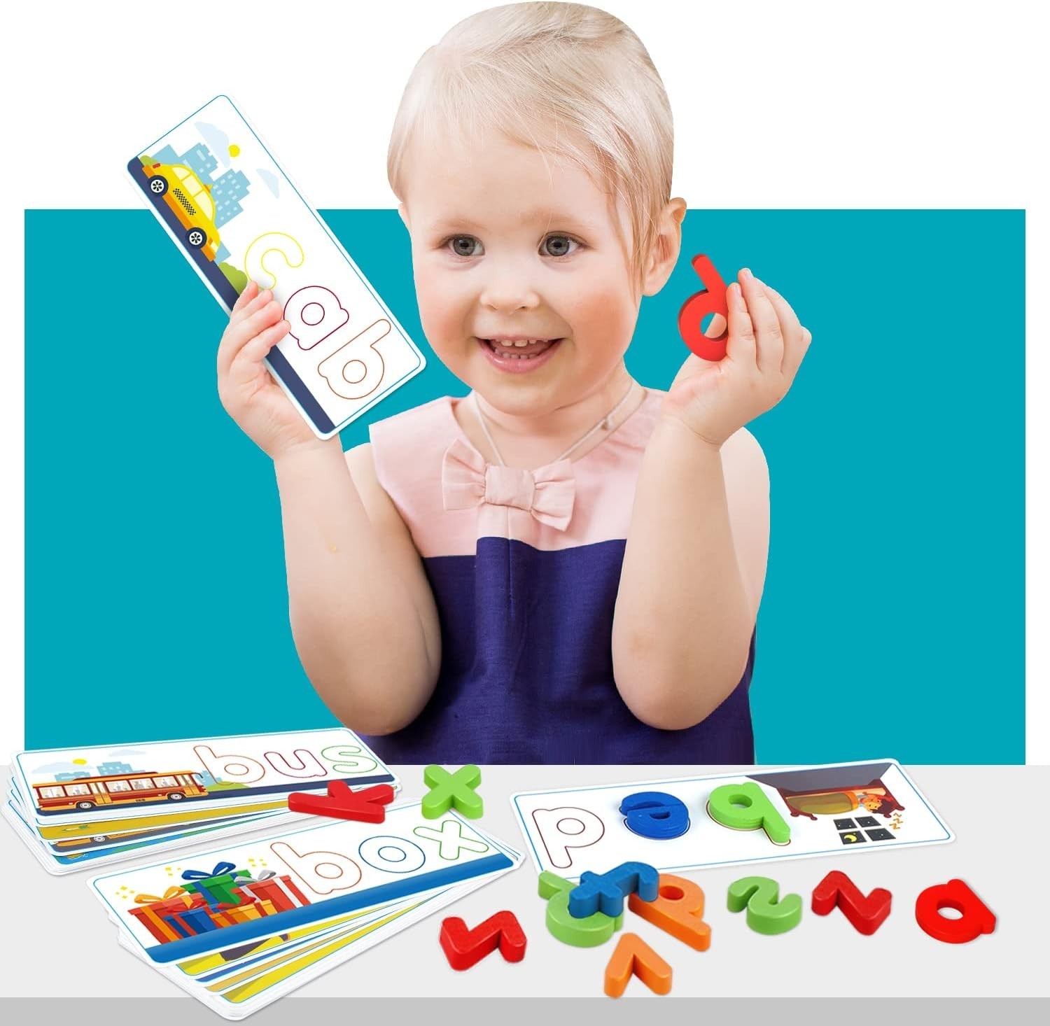 Learning Educational Toys for 2 3 4 5 6 Years Old Boys Girls, See & Spell Mat…