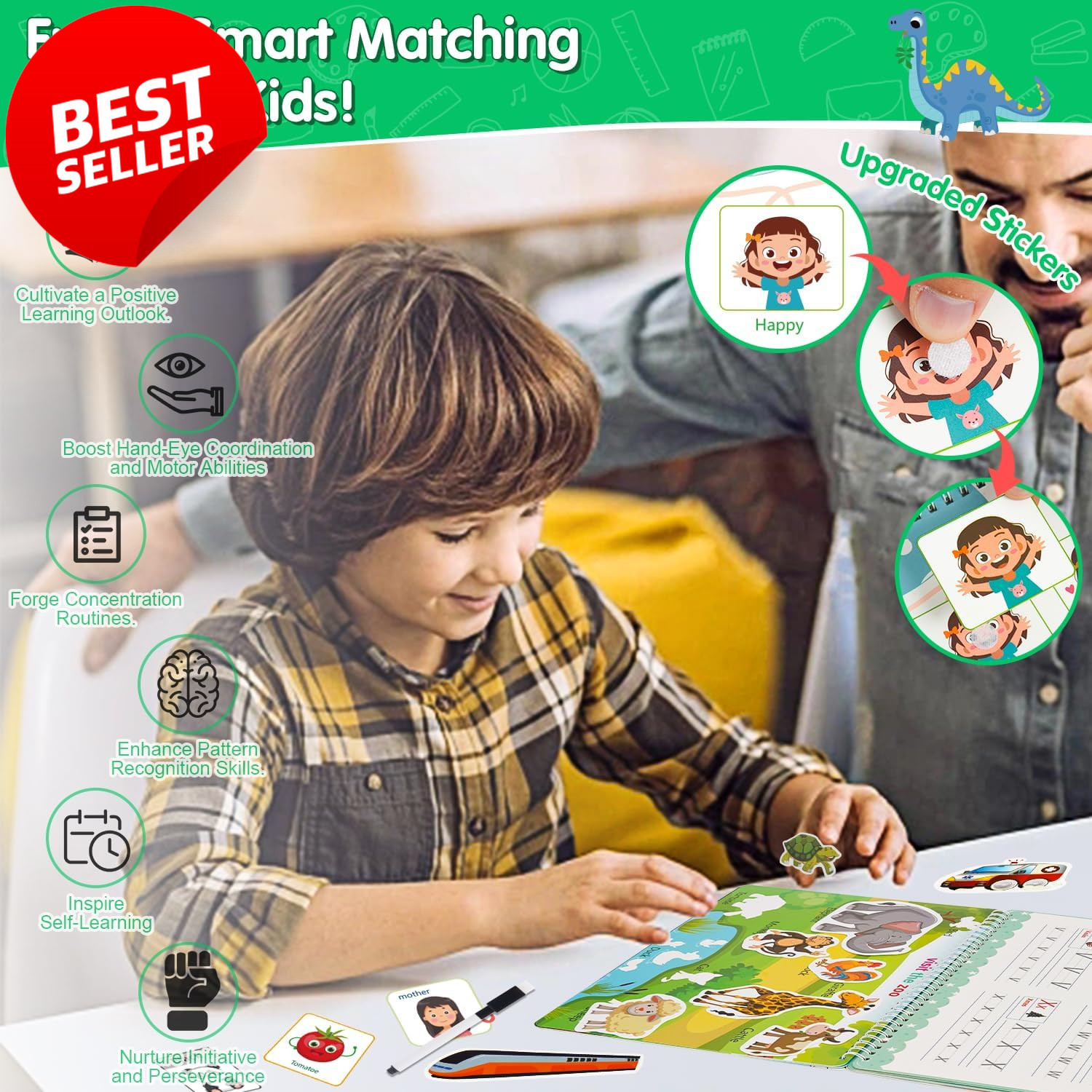 Montessori Busy Book 24 Themes Preschool Learning Activities Toddlers 3-5 – US