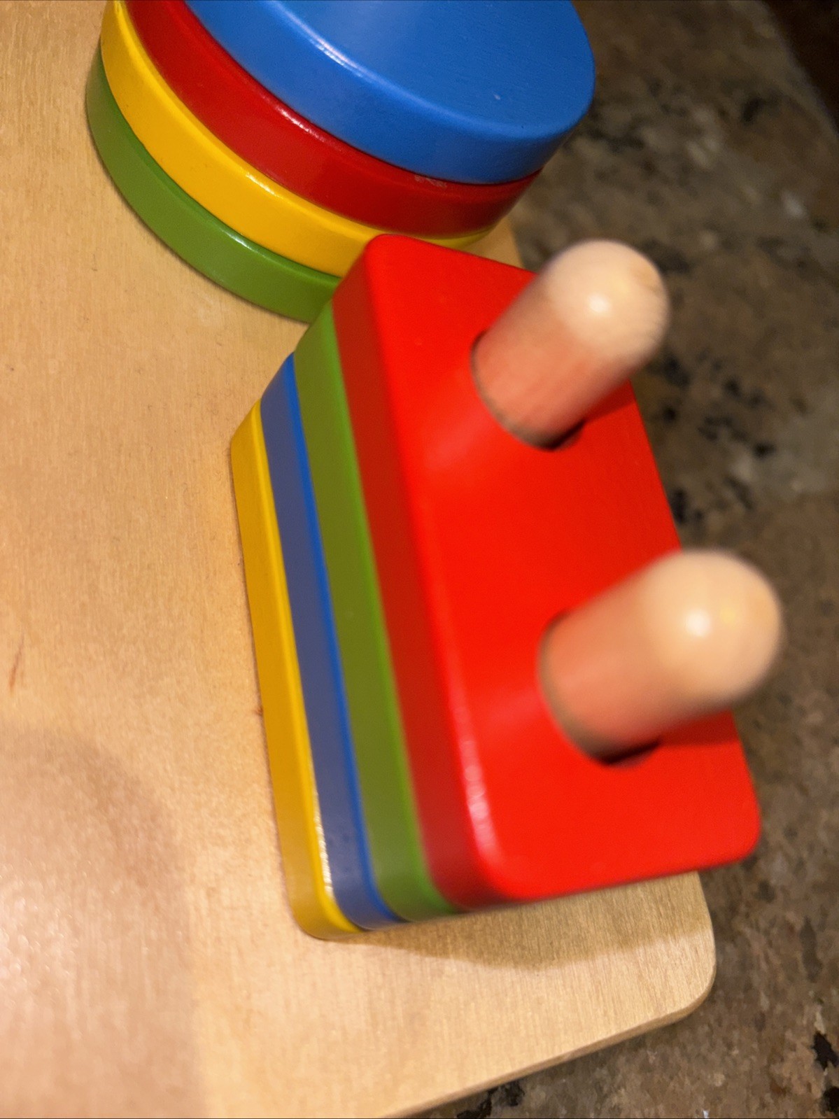 LAKESHORE Sort A Shape Activity Board / Developmental Wooden Toy #19217