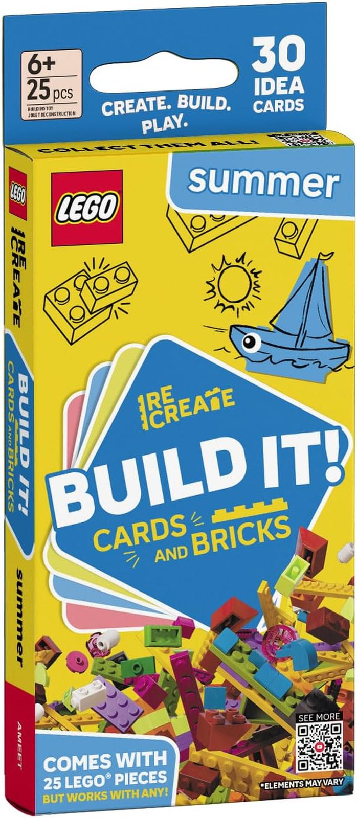 AMEET LEGO Recreate Summer, Building Block Activity Set | Activity Cards with Se