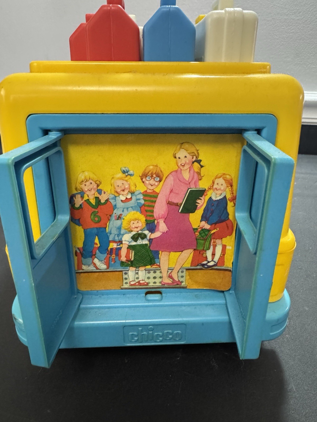 RARE Vintage CHICCO Italy 63023 COUNTING Numbers SCHOOL BUS Incomplete