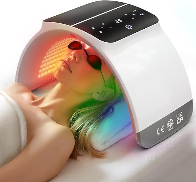 Bestqool LED Mask Photon LED Light Therapy – 6 Colors with Near Infrared Light