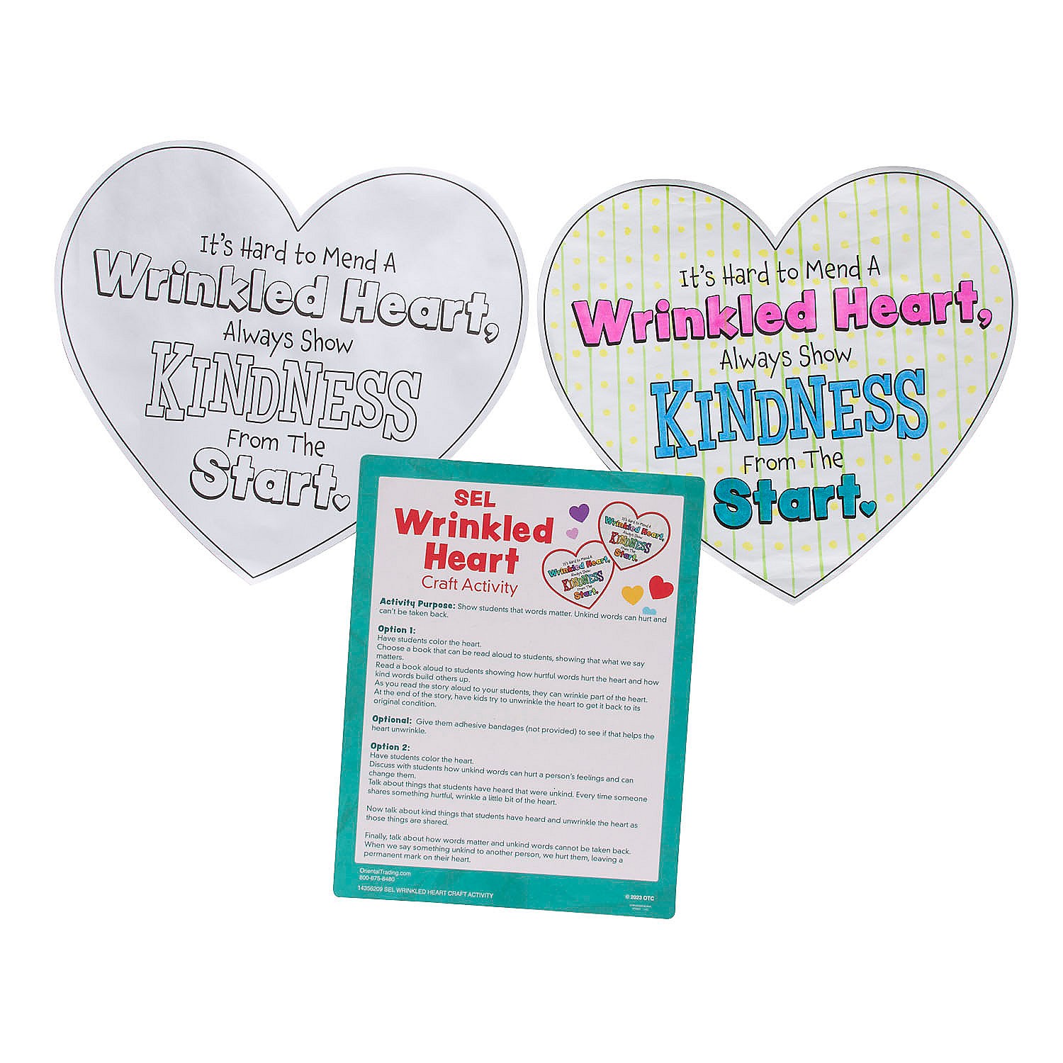 Fun Express Social Emotional Learning Wrinkled Heart Craft Activities – 30 Pc