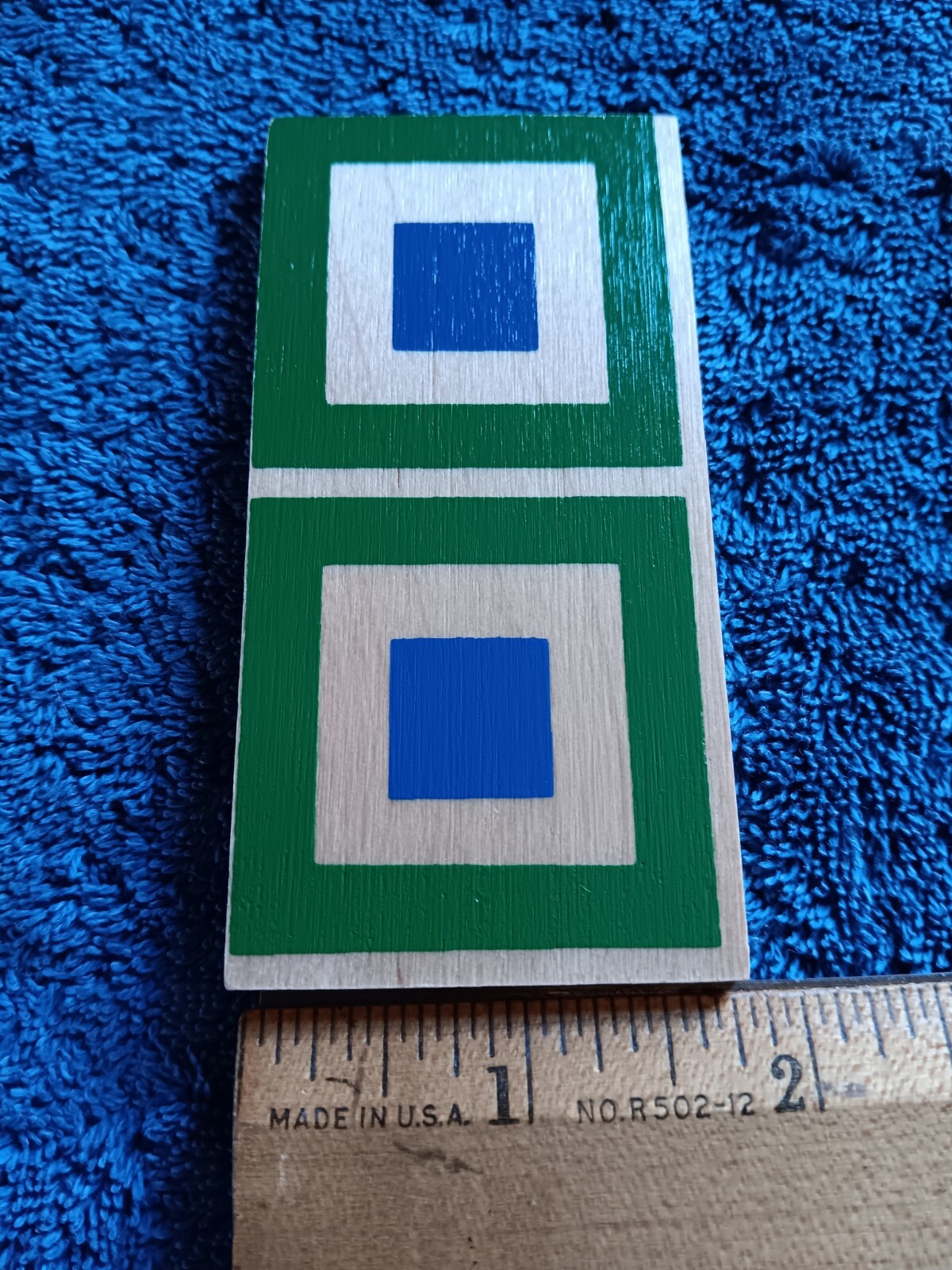 Creative Playthings Shape Dominoes Set Wood Tile Matching Game Kids 28 E0329 VTG