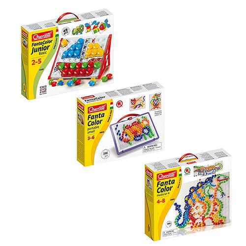 Quercetti Creative Inspiration Shapes Messages Washable Fanta Color