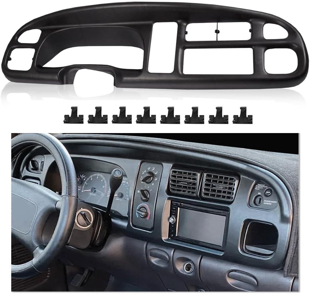 PIT66 Dash Board Bezel Cover Compatible with 1998-2001 Dodge Ram Truck Dashboard