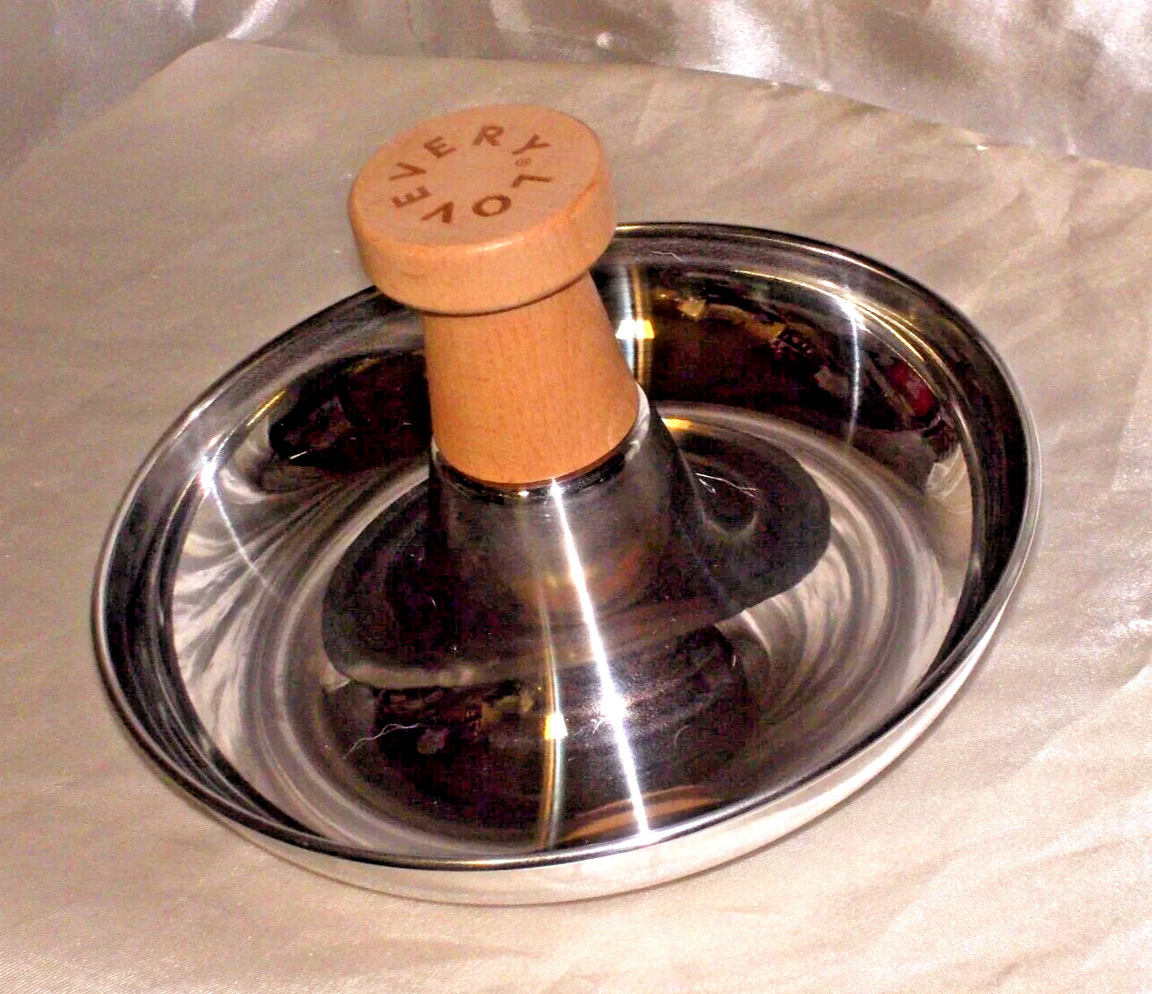 Lovevery Tip & Turn Stainless Steel +Wood Game Toy Eye Coordination Spinning Top