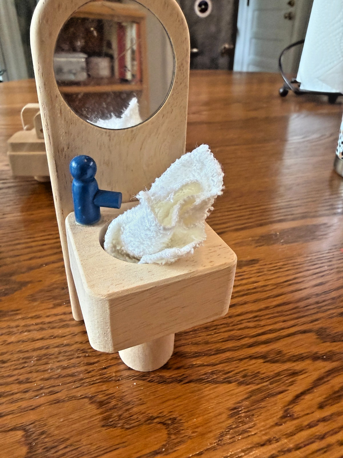 Wooden Dollhouse Bathroom Bedroom Sand Tray Play Therapy Miniature Lot