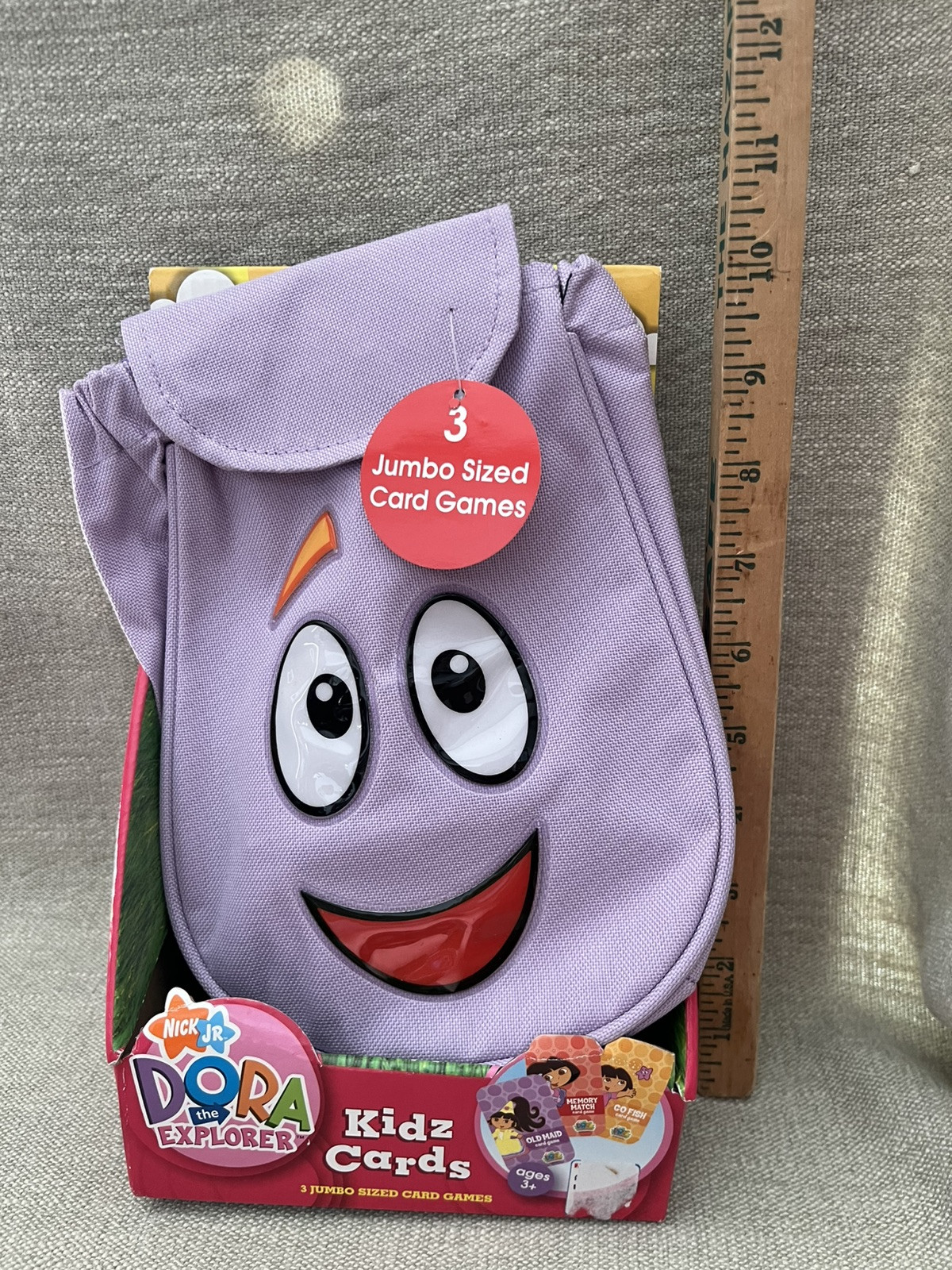 2006 Dora the Explorer Cloth Bag Classic 3 Jumbo Kidz Cards Game Play To Learn