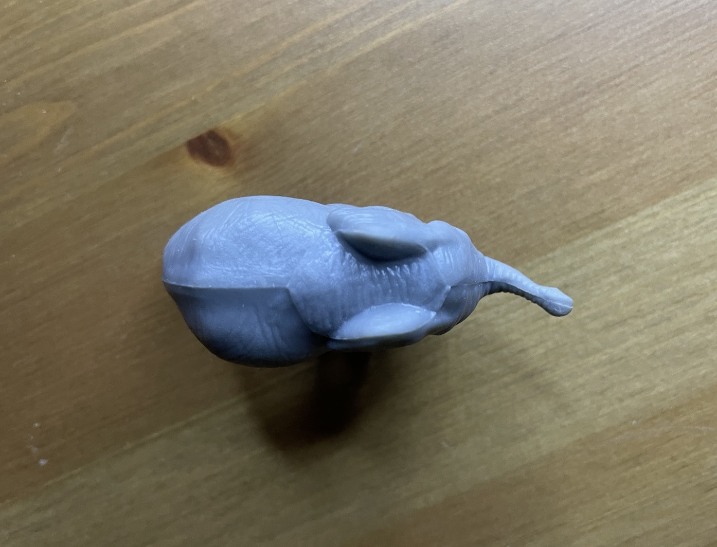 K & M INT Gray Elephant Baby Calf Plastic Toy Animal 2″