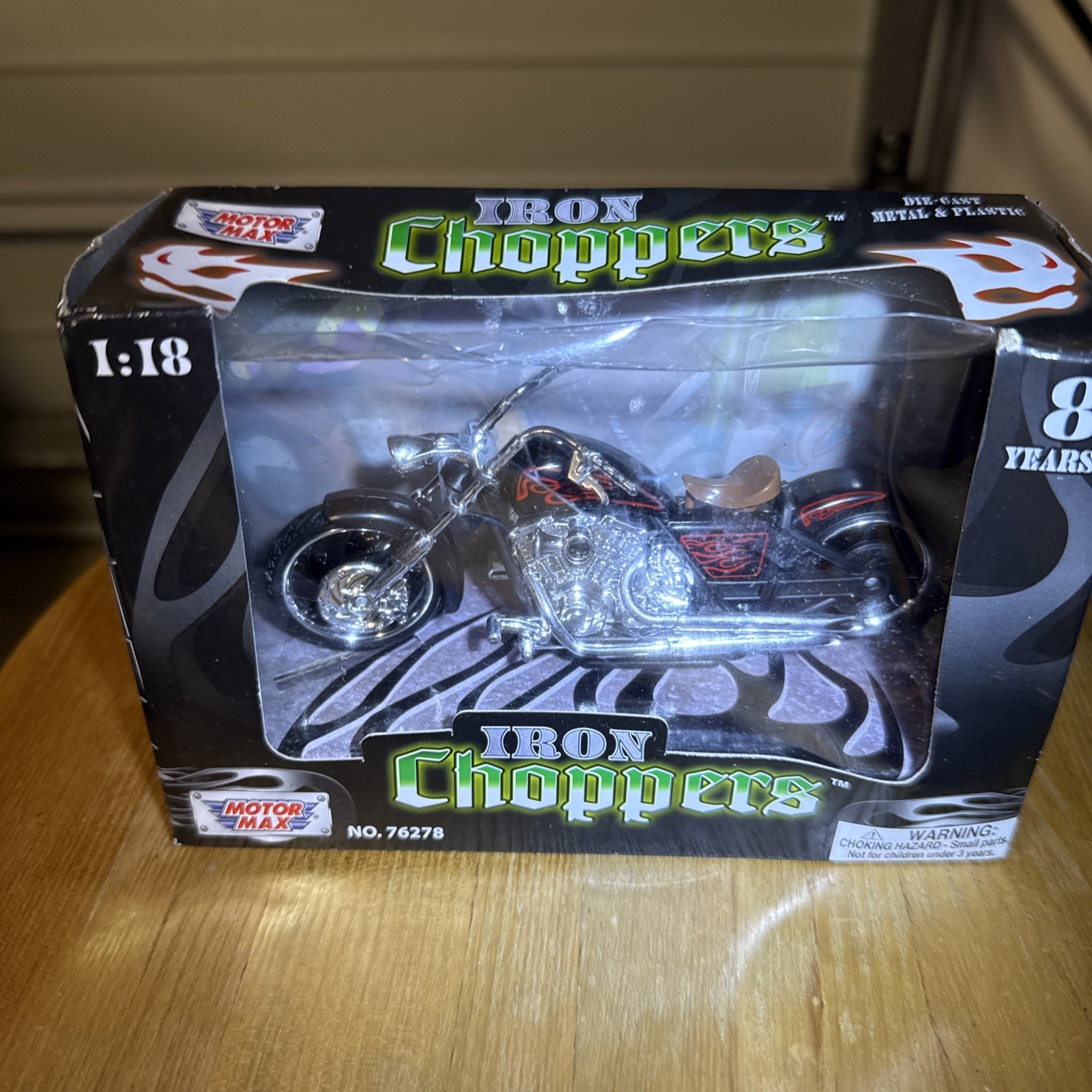 Motor Max Iron Choppers Diecast Metal And Plastic Motorcycle Model VINTAGE