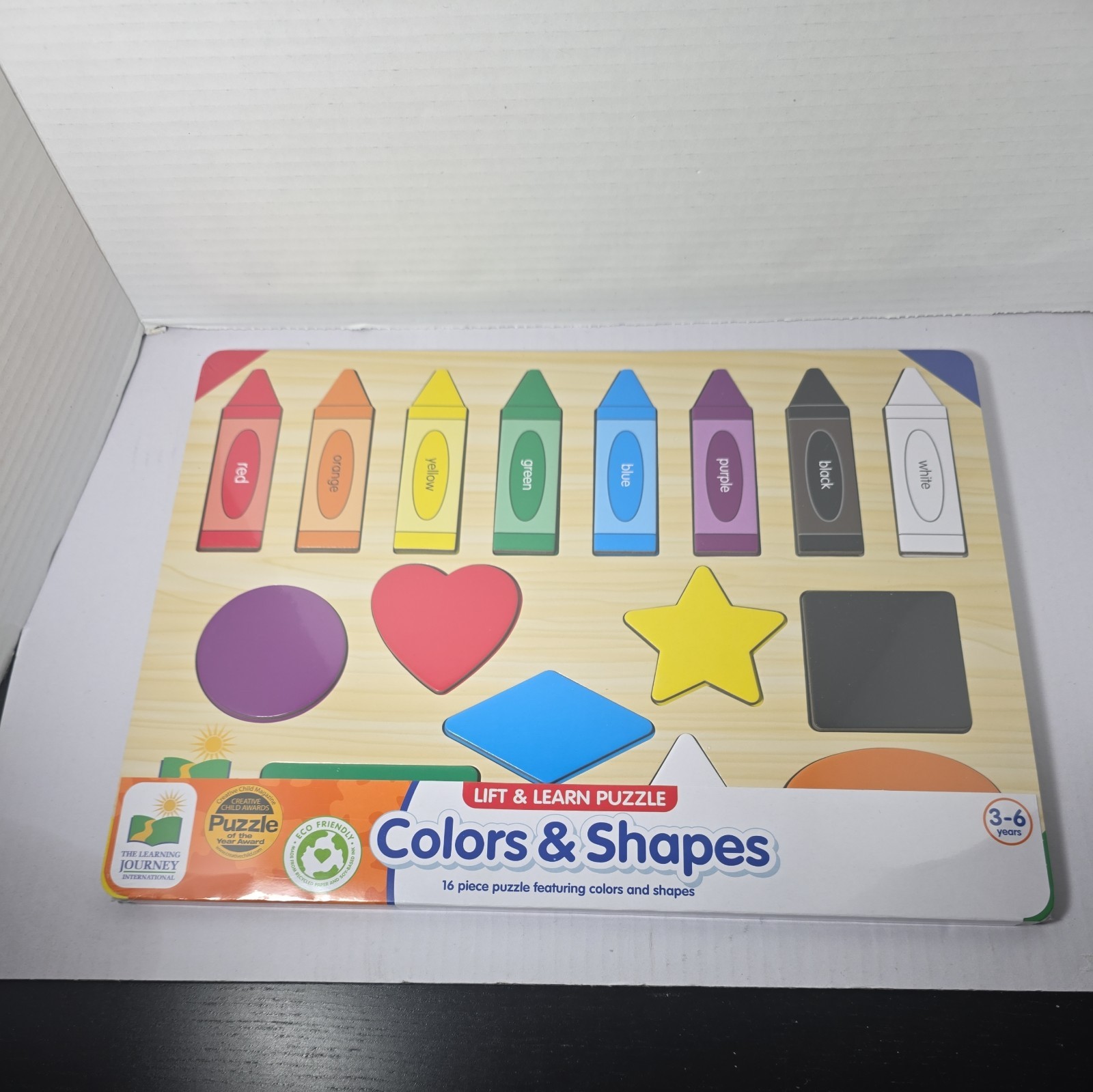 The Learning Journey Lift & Learn Puzzle – Colors & Shapes: 16 Pcs