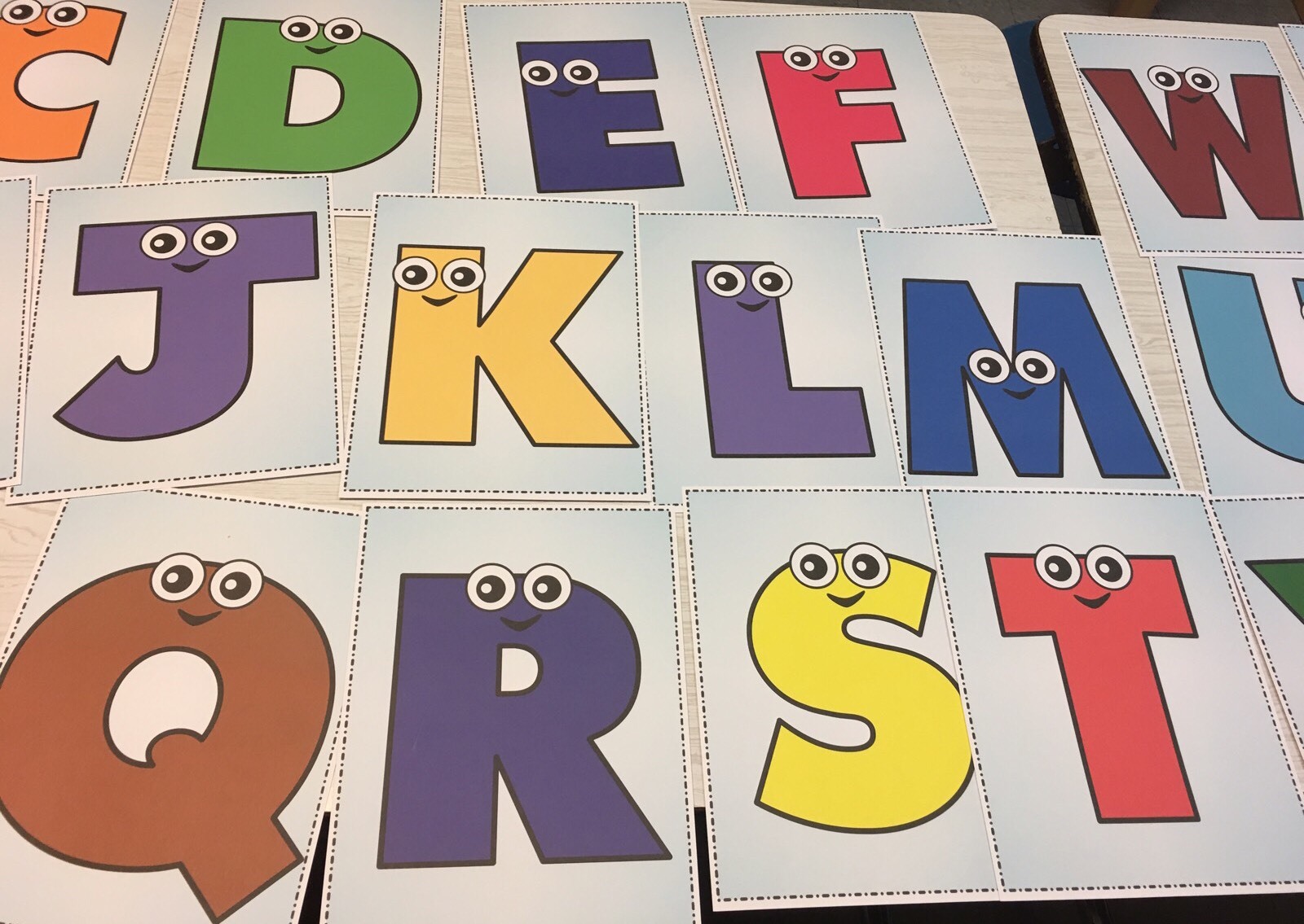 26 cards – Full color Alphabet People cards- Pre school Kindergarten Letters