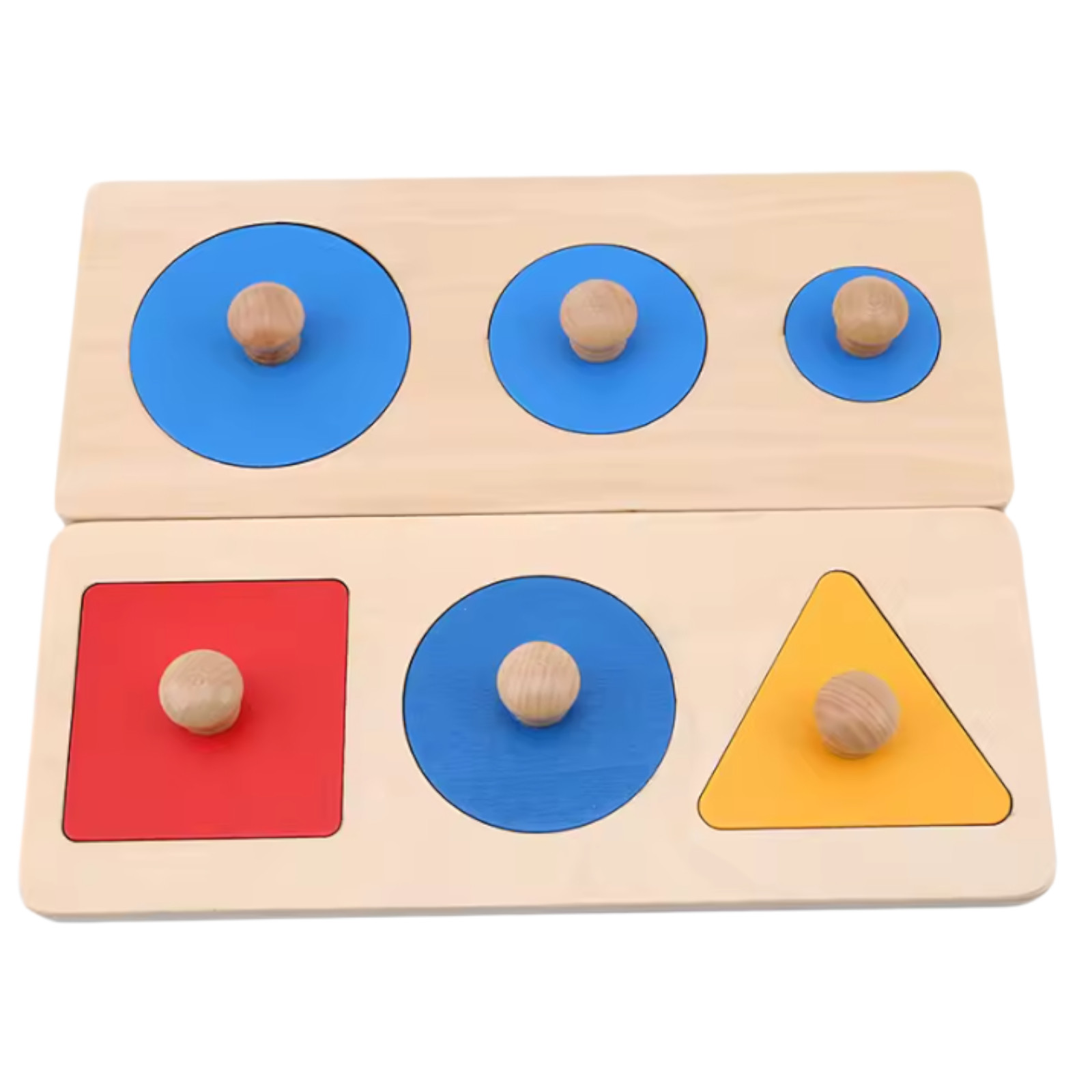 Wooden Geometric Shape Sorting Puzzle Learning Toys for Kids A 2