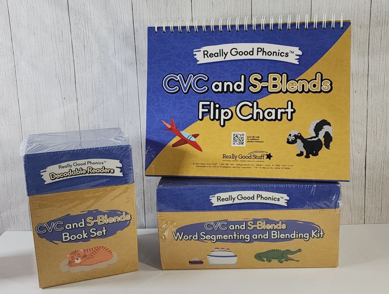 REALLY GOOD STUFF CLASSROOM HOMESCHOOL PHONICS CURRICULUM BUNDLE CVC S BLENDS