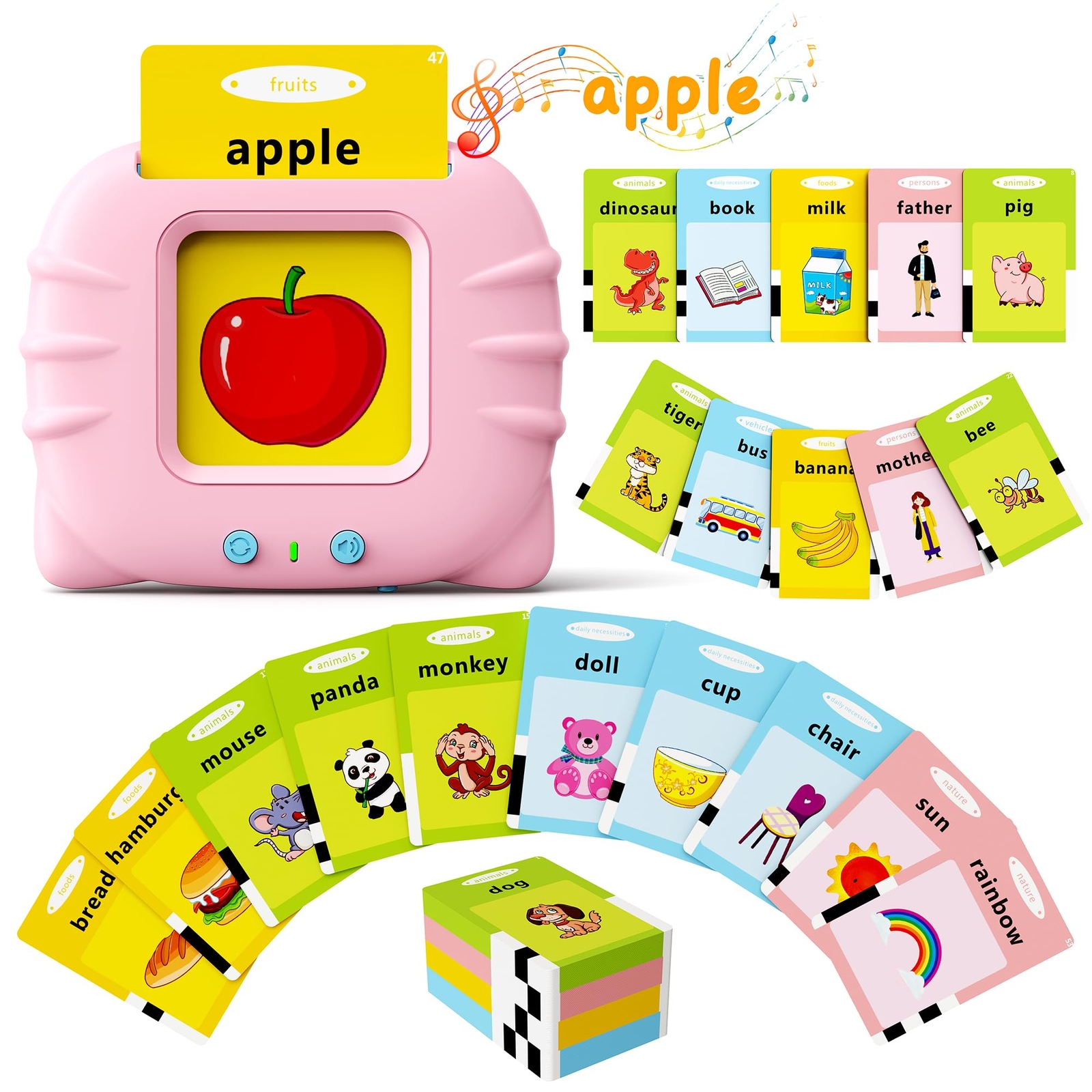 bravokids Talking Flash Cards Toddler Toys, Preschool Educational Sensory Toys w