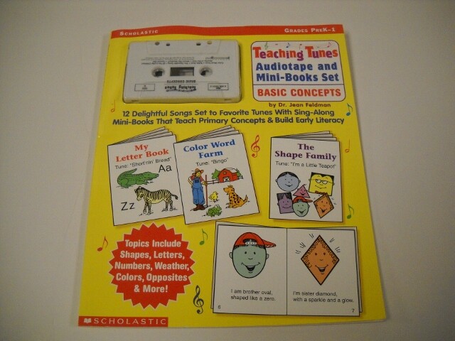 Scholastic Teaching Tunes Audiotape & Mini-Books Basic Concepts Set Grade PreK-1
