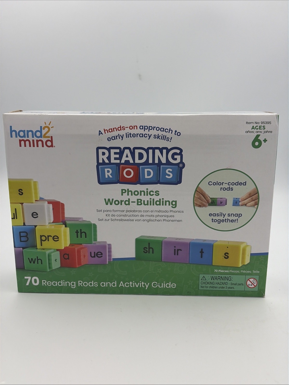 Learning Resources Reading Rods Phonics Word-Building, Learn to Read, Words