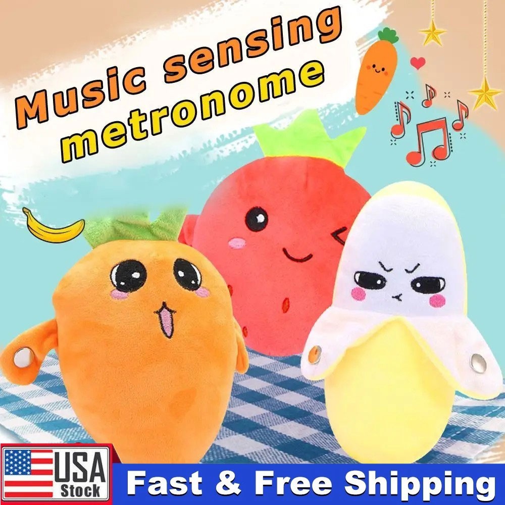 2026 Interactive Musical Toy Fruit Sensing Beat Piano Ragdoll Musical Doll Gifts