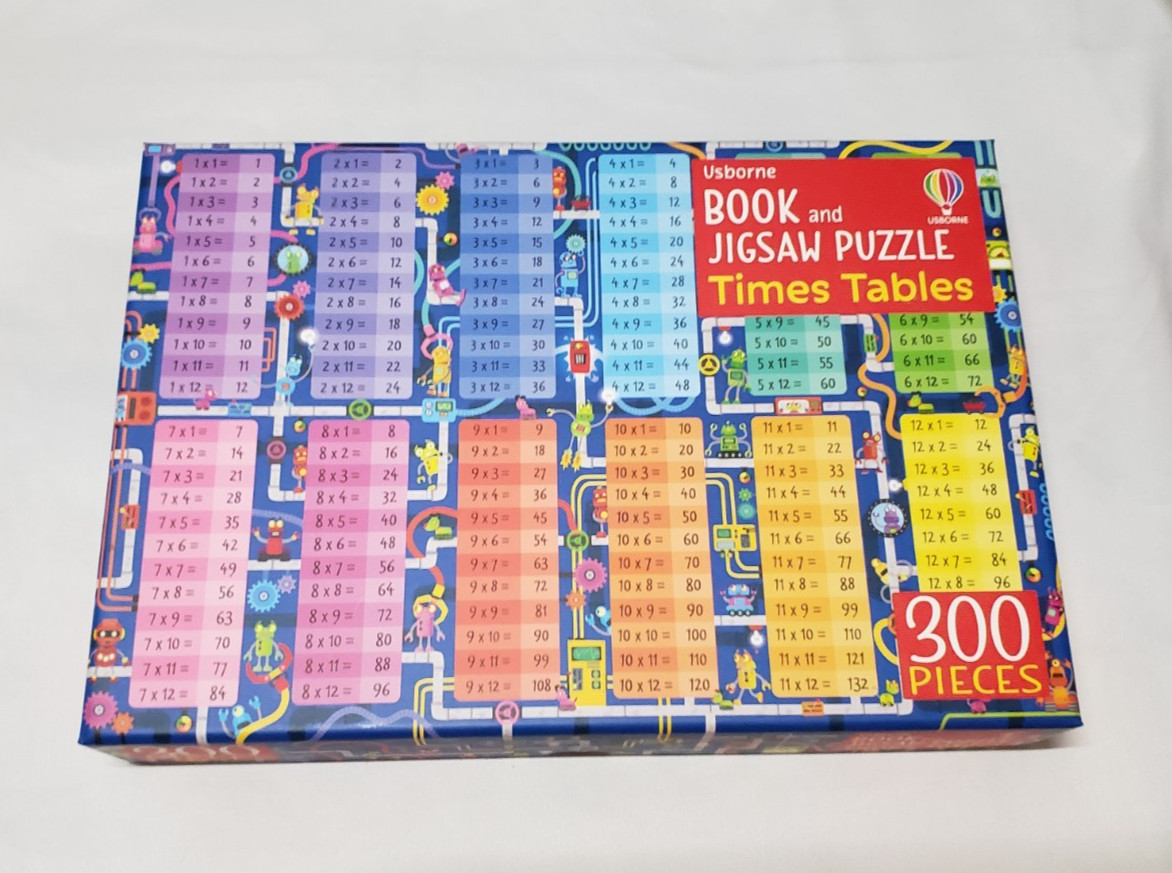 Times Tables – Book & Jigsaw Puzzle 8 years +(300 pcs) (Box Set) NEW