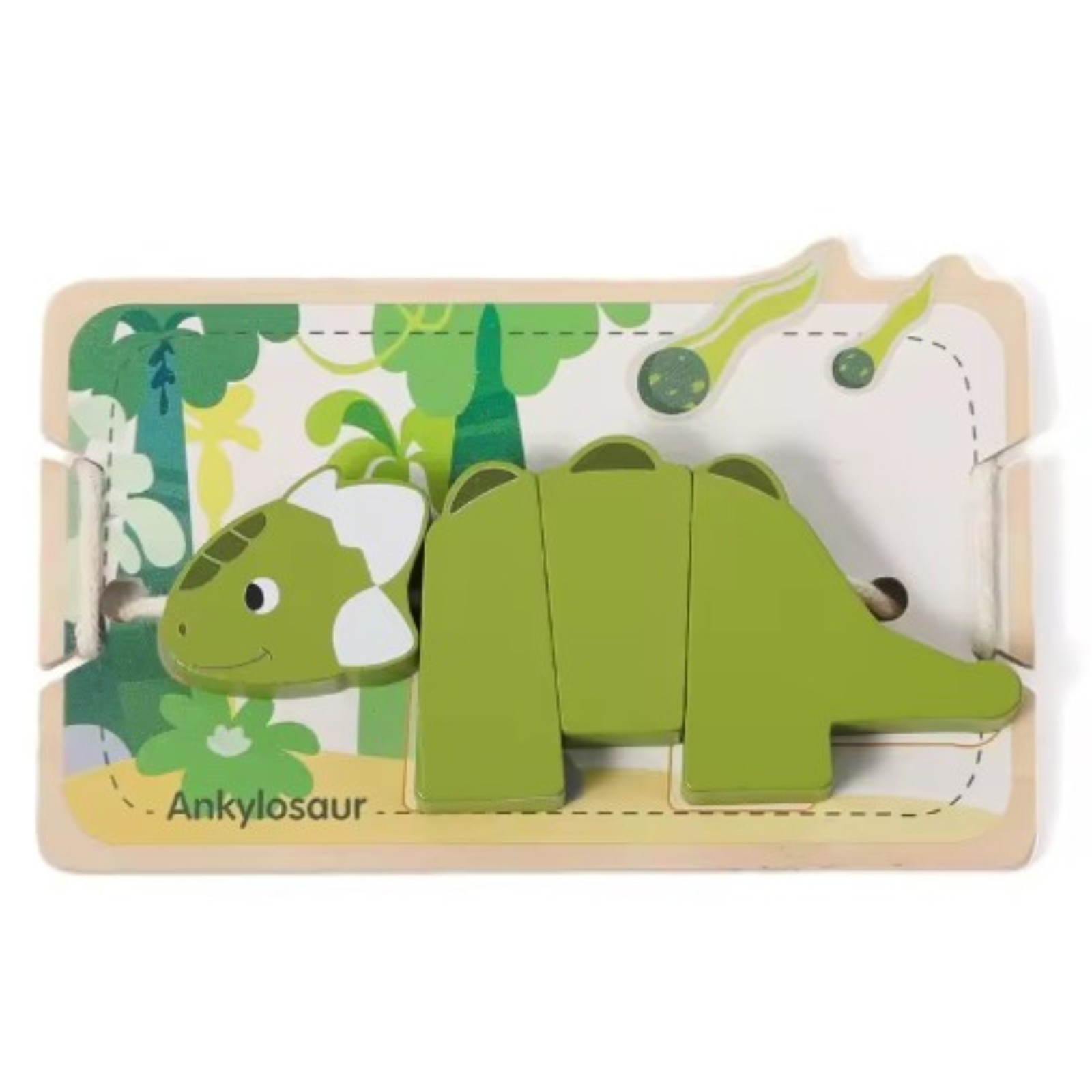 Wooden Animal Threading Beads Montessori Sensory Learning Toy Gift dinosaur2
