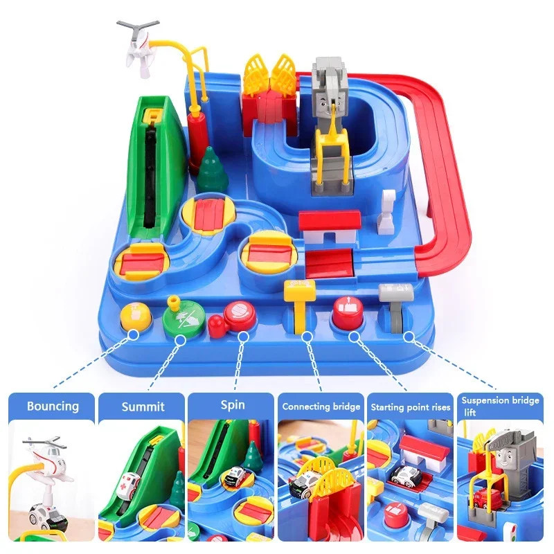 Racing Rail Car Model Educational Toys Children Track Adventure Game Brain Mecha