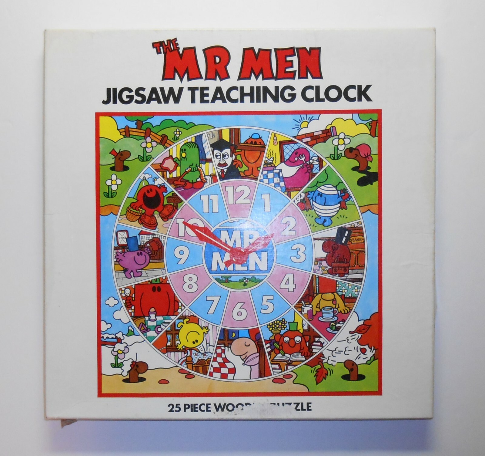 The MR. MEN Jigsaw Teaching Clock #1173 by Michael Stanfield, 1979