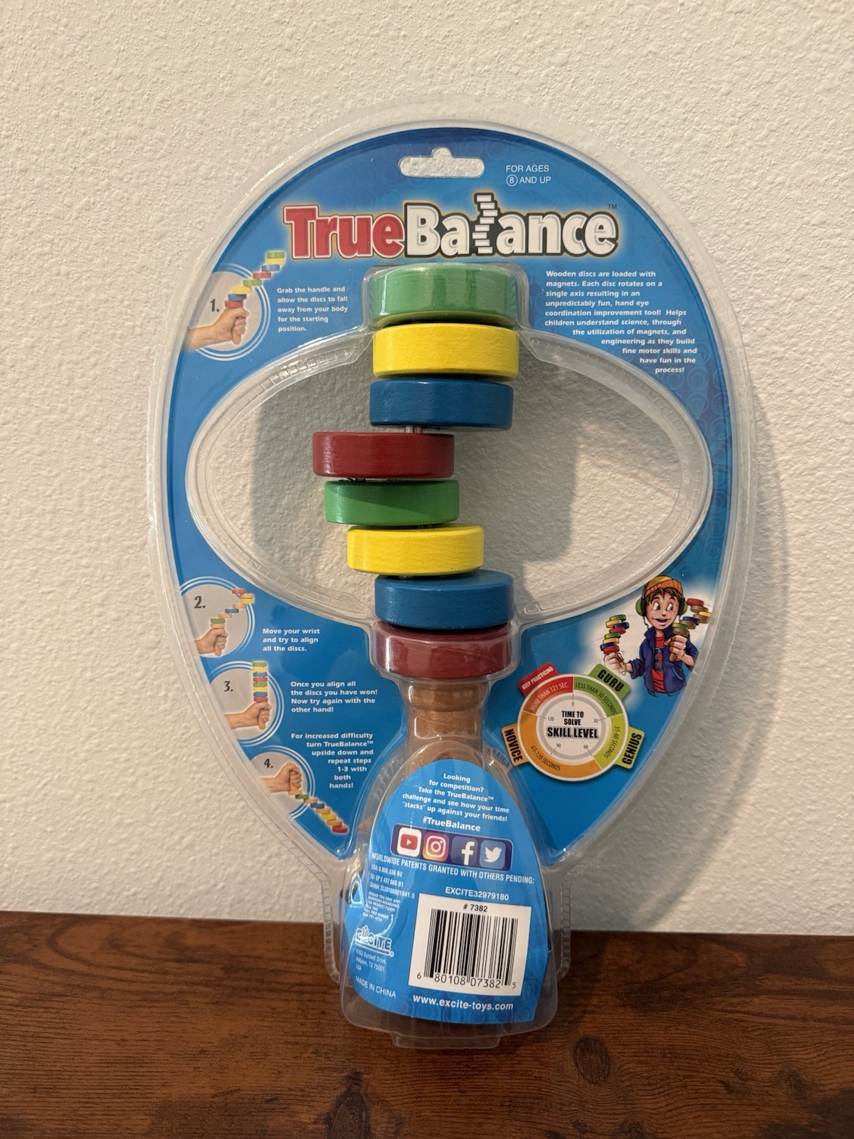 True Balance Hand held Wooden Toy Excite STEM Multi Motor Skill Game Toy NEW