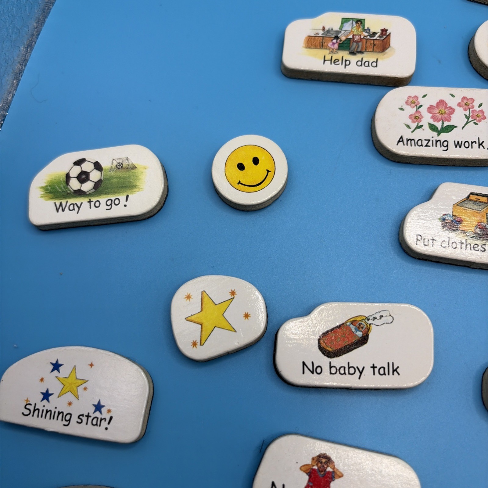 Reward Behavior Chart Magnets Lot Classroom Chore Incentive Smiley Star Teacher