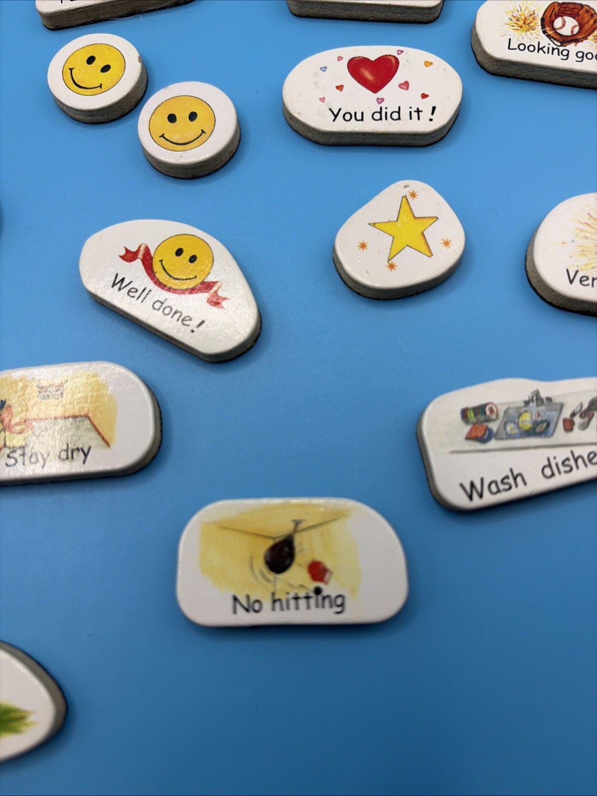 Reward Behavior Chart Magnets Lot Classroom Chore Incentive Smiley Star Teacher