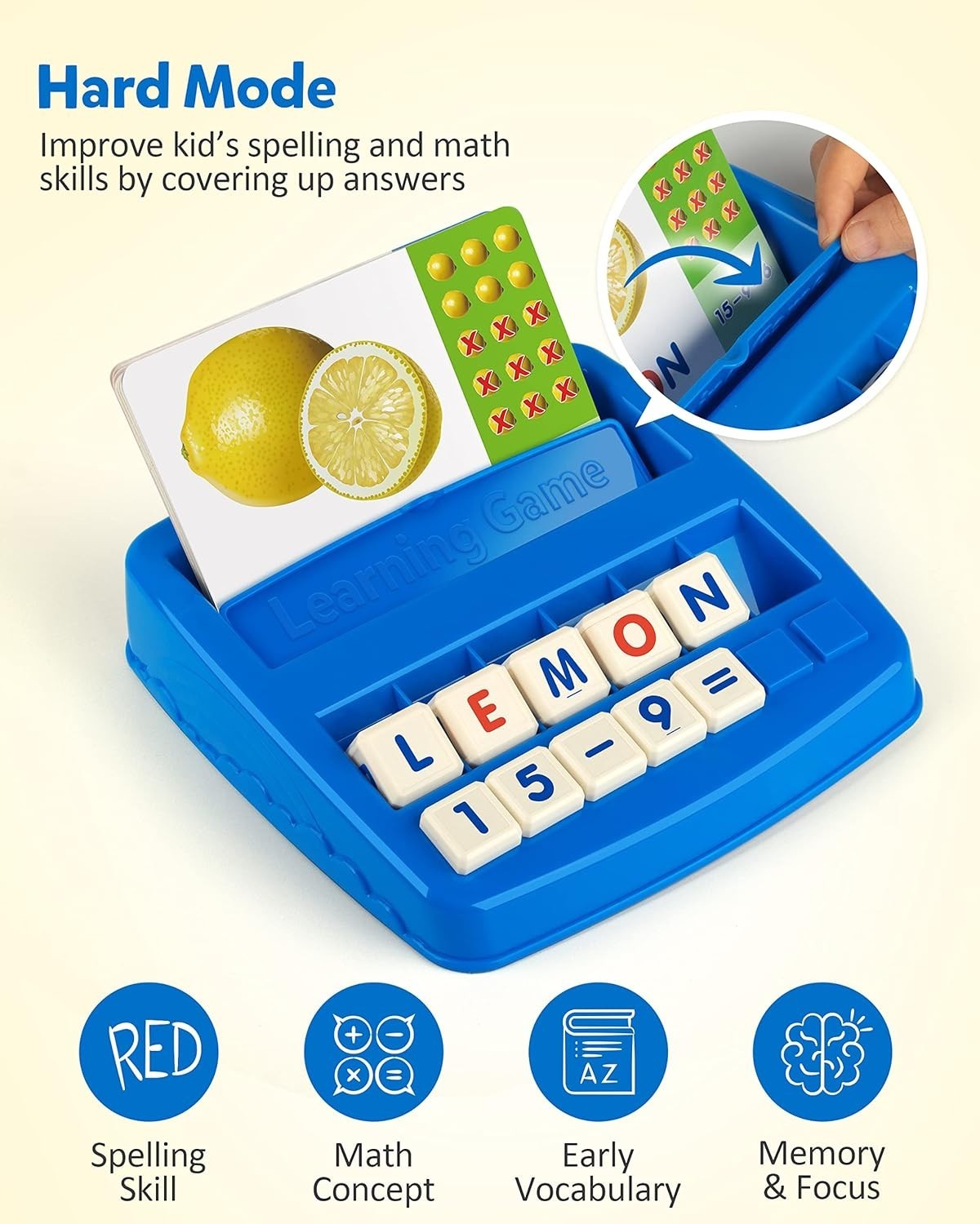 Alphabet & Math Matching Game: Fun Letter Dice and Flash Cards for Toddlers