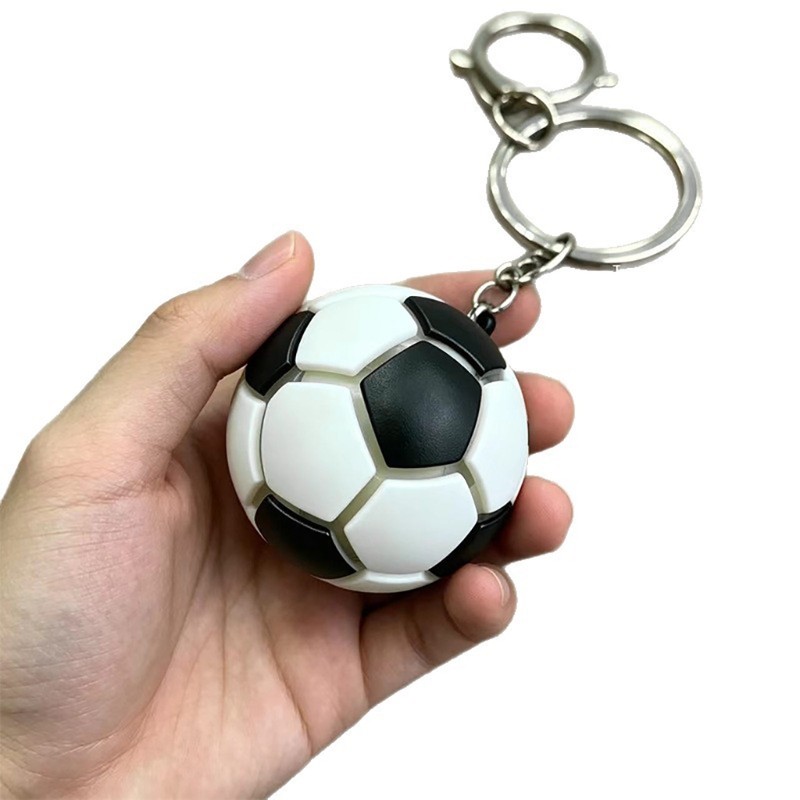 Pocket Size Football Shape Keychain Soccer Ball Fidgets Toy Backpack Pendants
