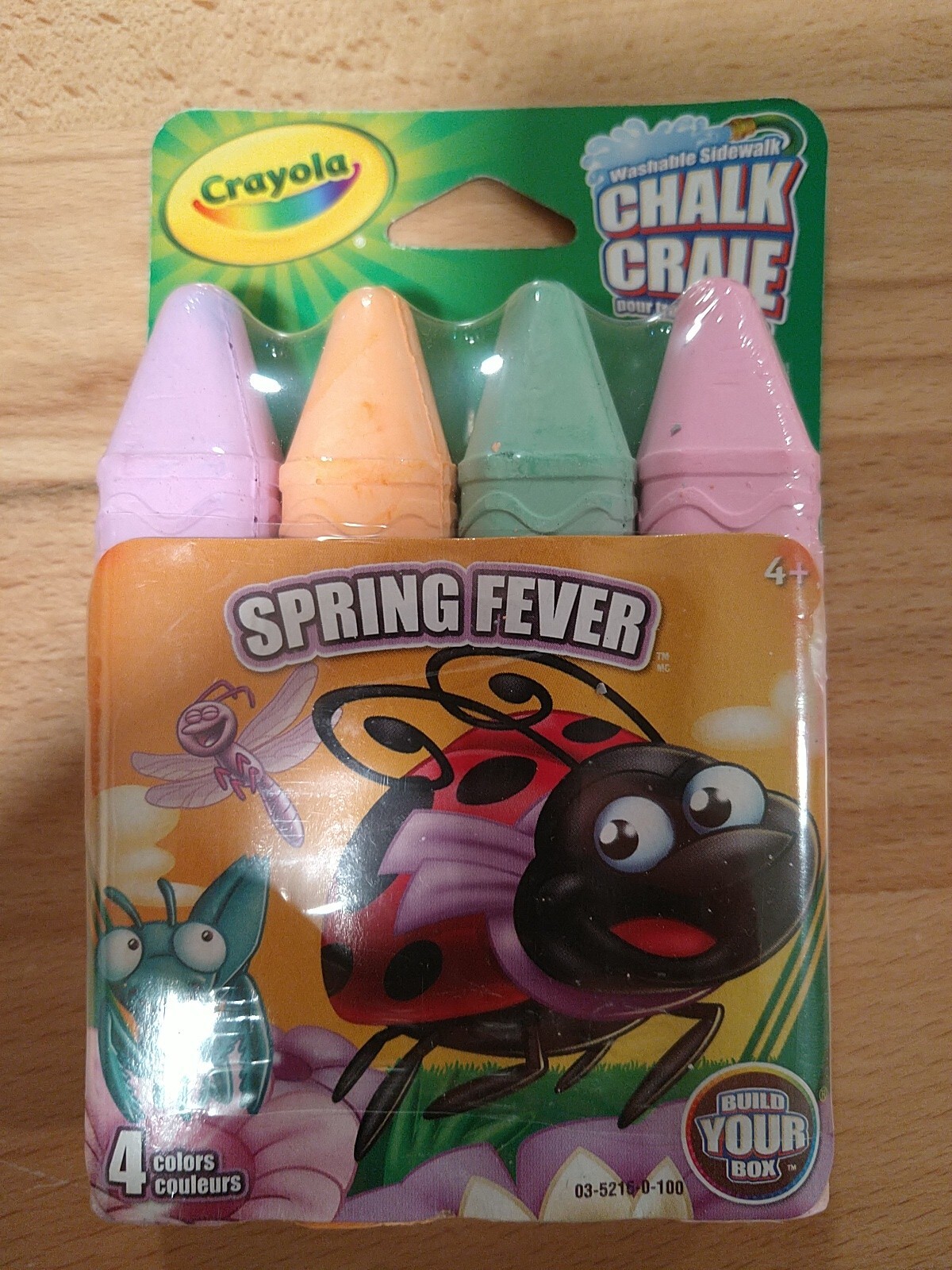 CRAYOLA Spring Fever, Washable Sidewalk Chalk Four 4 Colors NEW Unopened