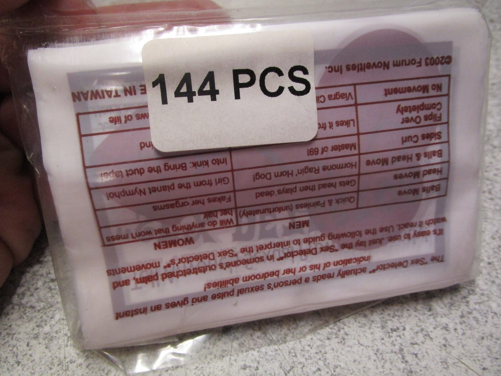 144 SEX DETECTOR just the like the FORTUNE TELLING FISH Teller Palm Reading joke
