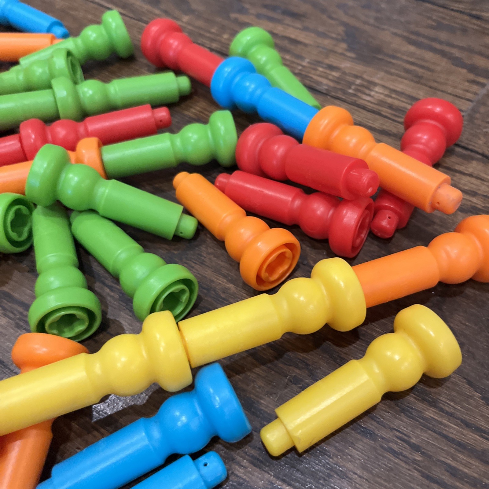 Replacement Pegs x54 Playmonster Stacking Building Set HTF Therapy Play Learning