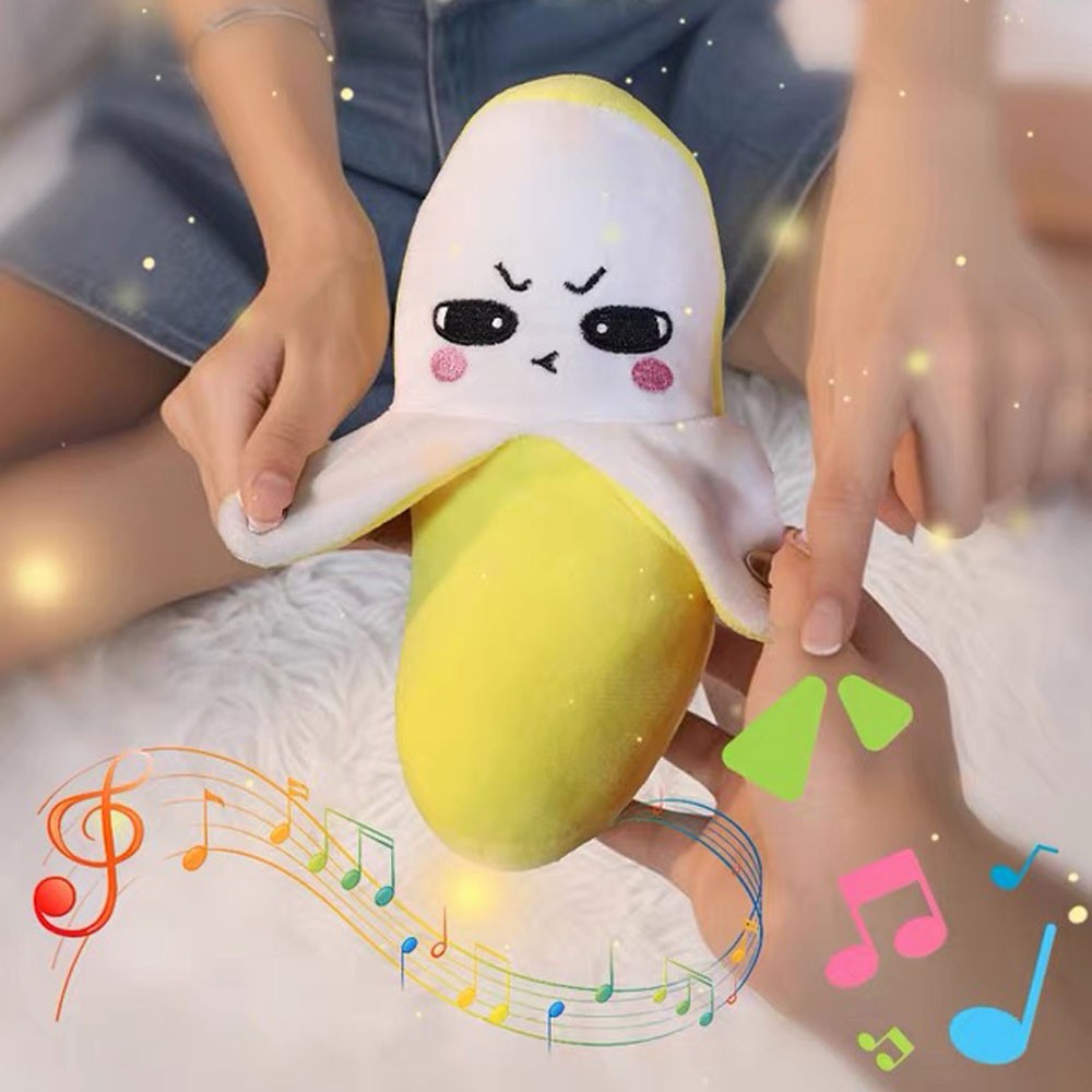 Interactive Musical Toy Fruit Sensing Beat Piano Plush Toy Electric Plush Toy