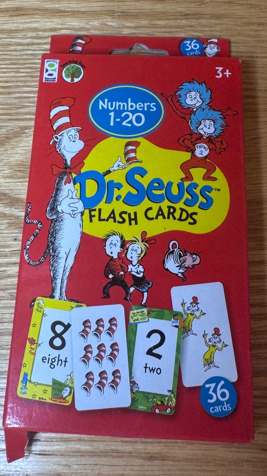 Dr. Seuss Flash Cards Numbers 1-20 3+ 36 Cards Summer Learning School Number