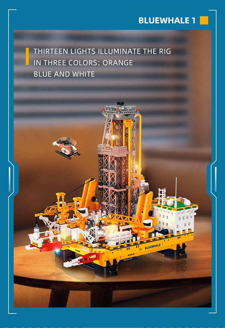 Blue Whale No. 1 Wellhead Platform Building Blocks Set