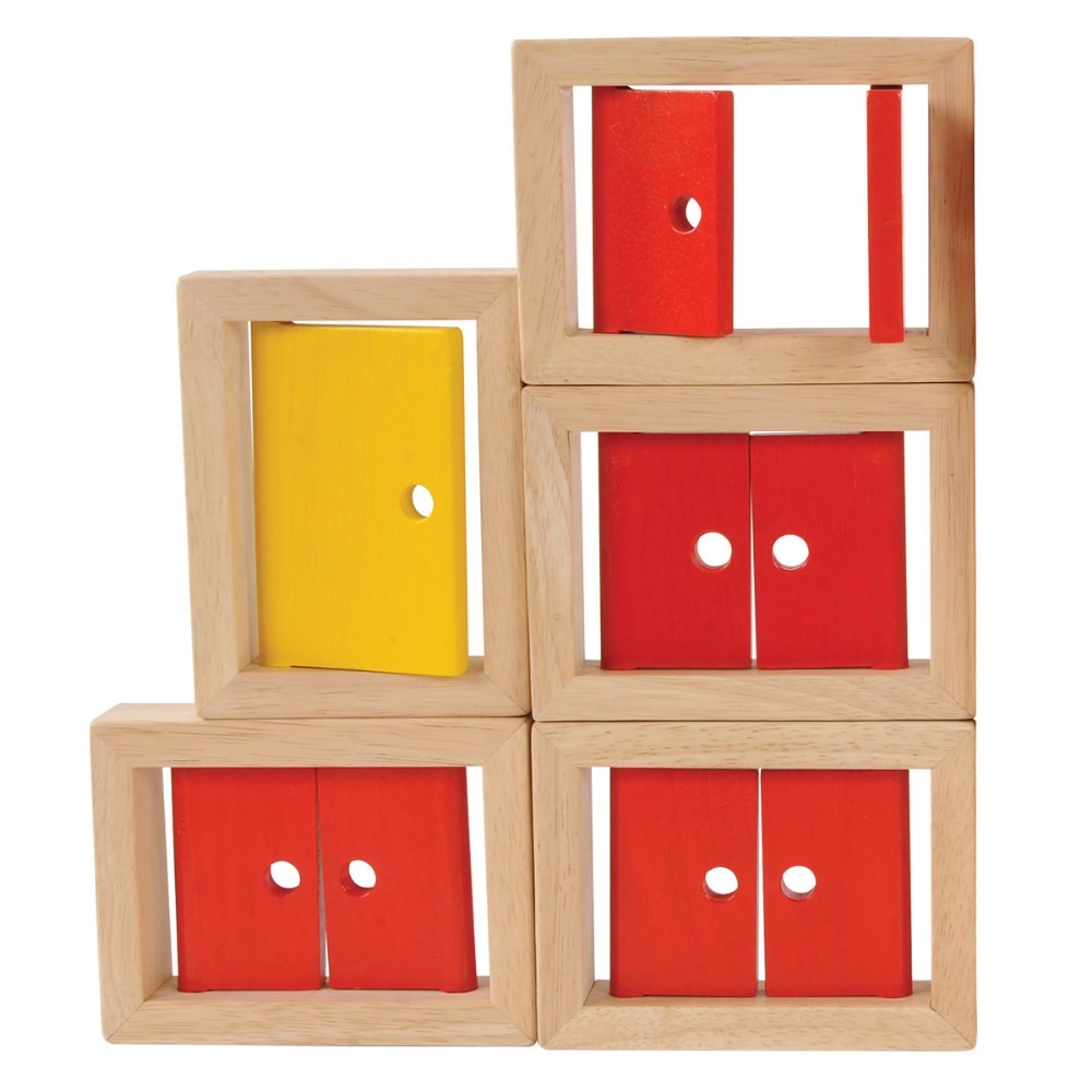 Marvel Education Company Wooden Doors and Windows – 5 Piece Set