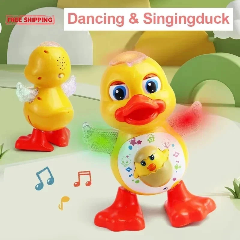 Electric Dancing Duck Funny Blink Eyes Flashing Light Shake the Body Cute Musica