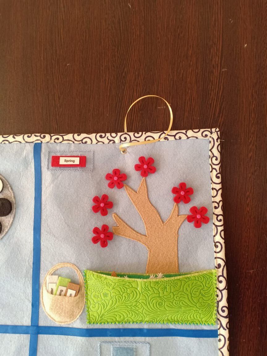 Montessori Felt Calendar, daily activity Board, kids Christmas gift , Homeschool