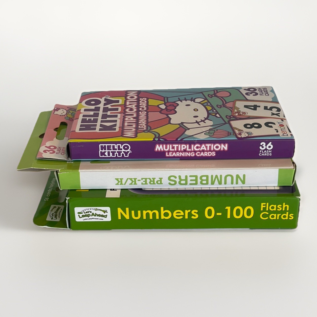 Flash Cards / Lot Of 3/Hello Kitty/Numbers 0-100/Ages 3+ 4+ 6+ / Open Box