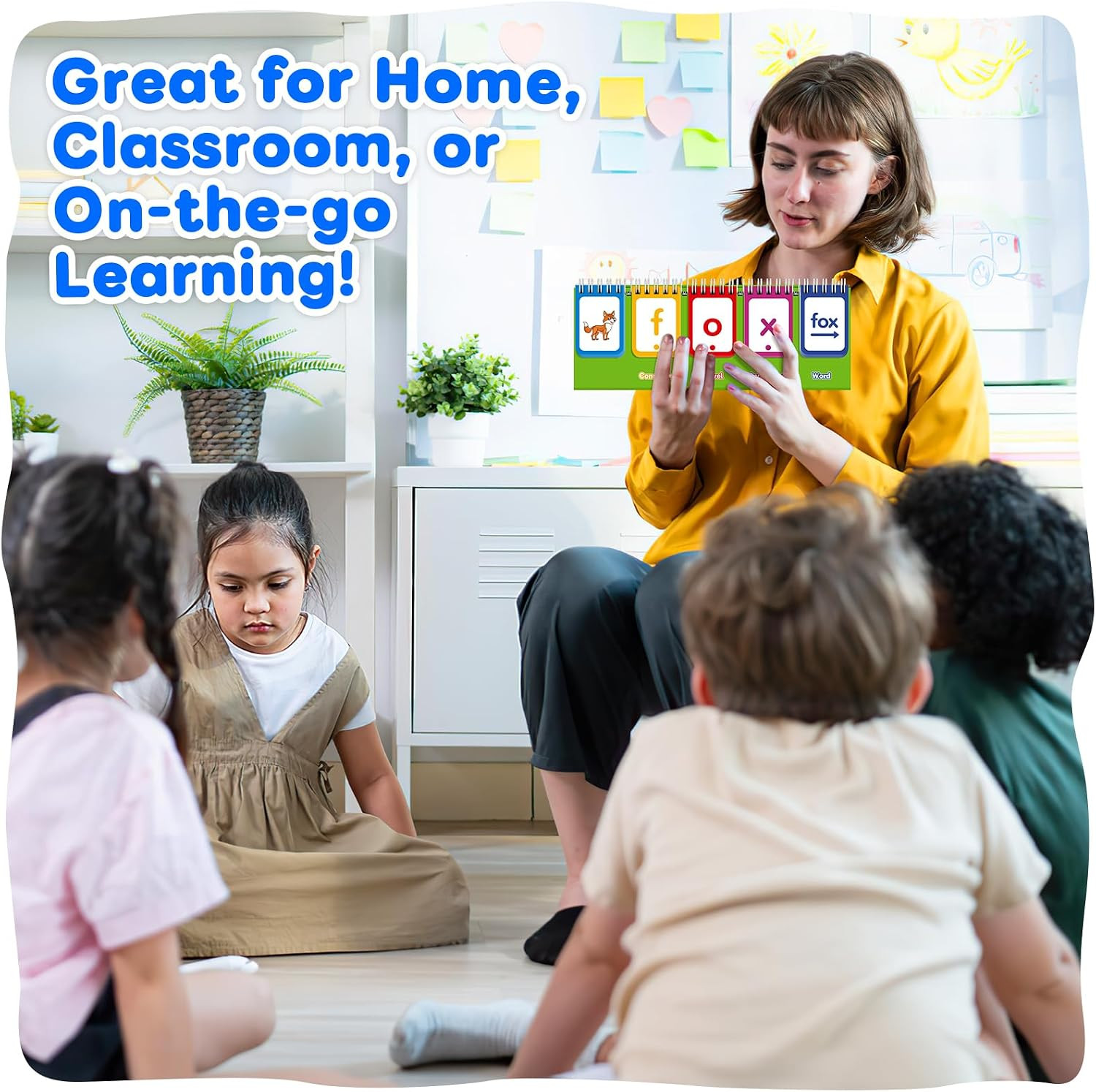 CVC Word Games,Phonics Flash Cards for Preschool Kindergarten Learning Activity,