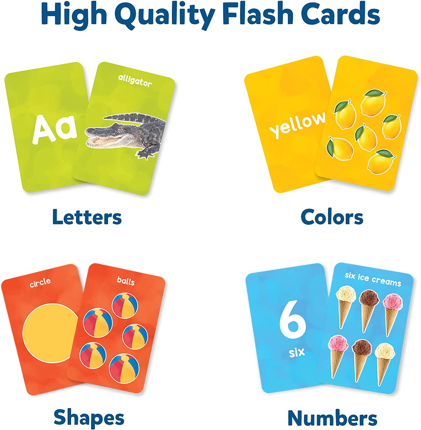 Thick Flash Cards for Toddlers : Letters, Numbers, Shapes & Colors