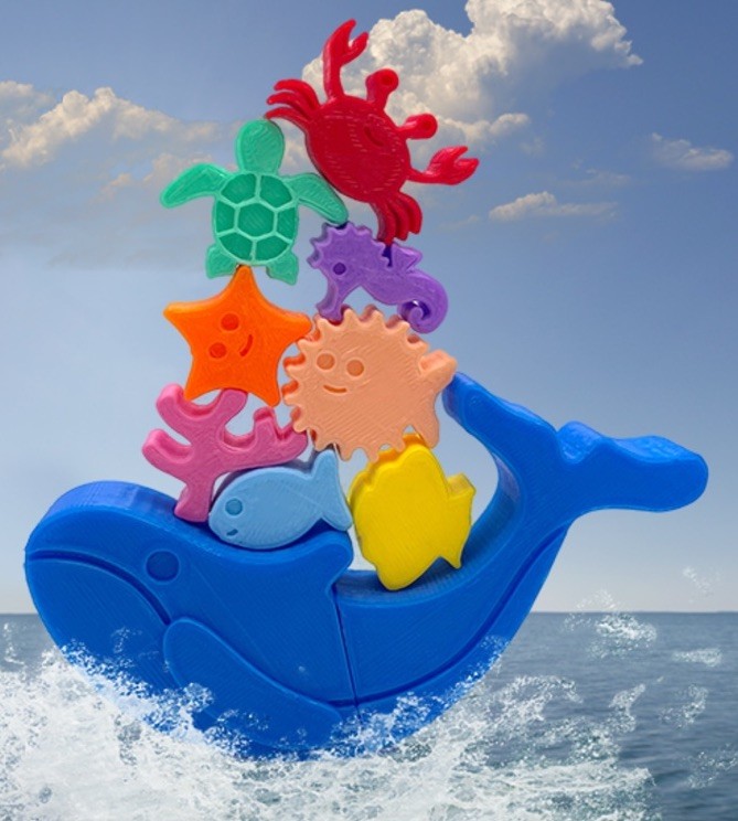 Ocean Life Creatures Whale & Friends Balance Game Learning Motor Skills. Ages 2+