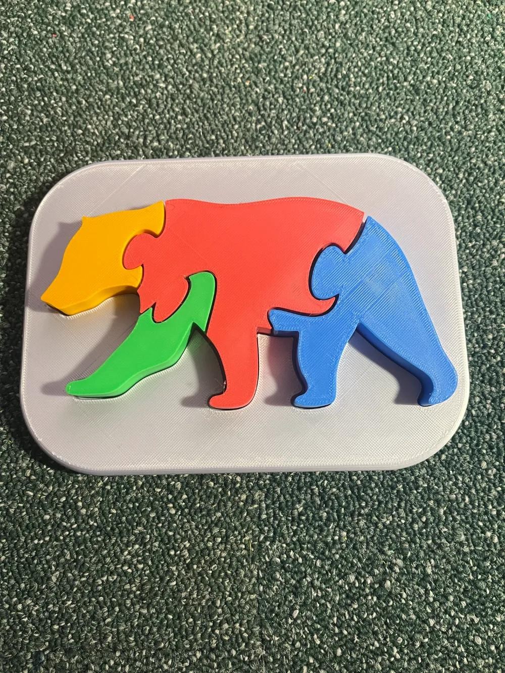 Bear Shape Puzzle for Kids – Motor Skills Development and Shape Orientation –