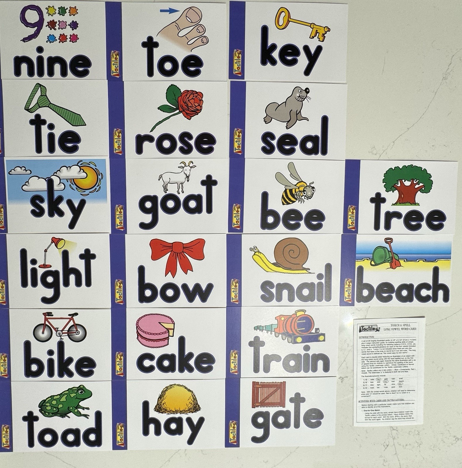 Touch And Spell Long Vowel Word Cards