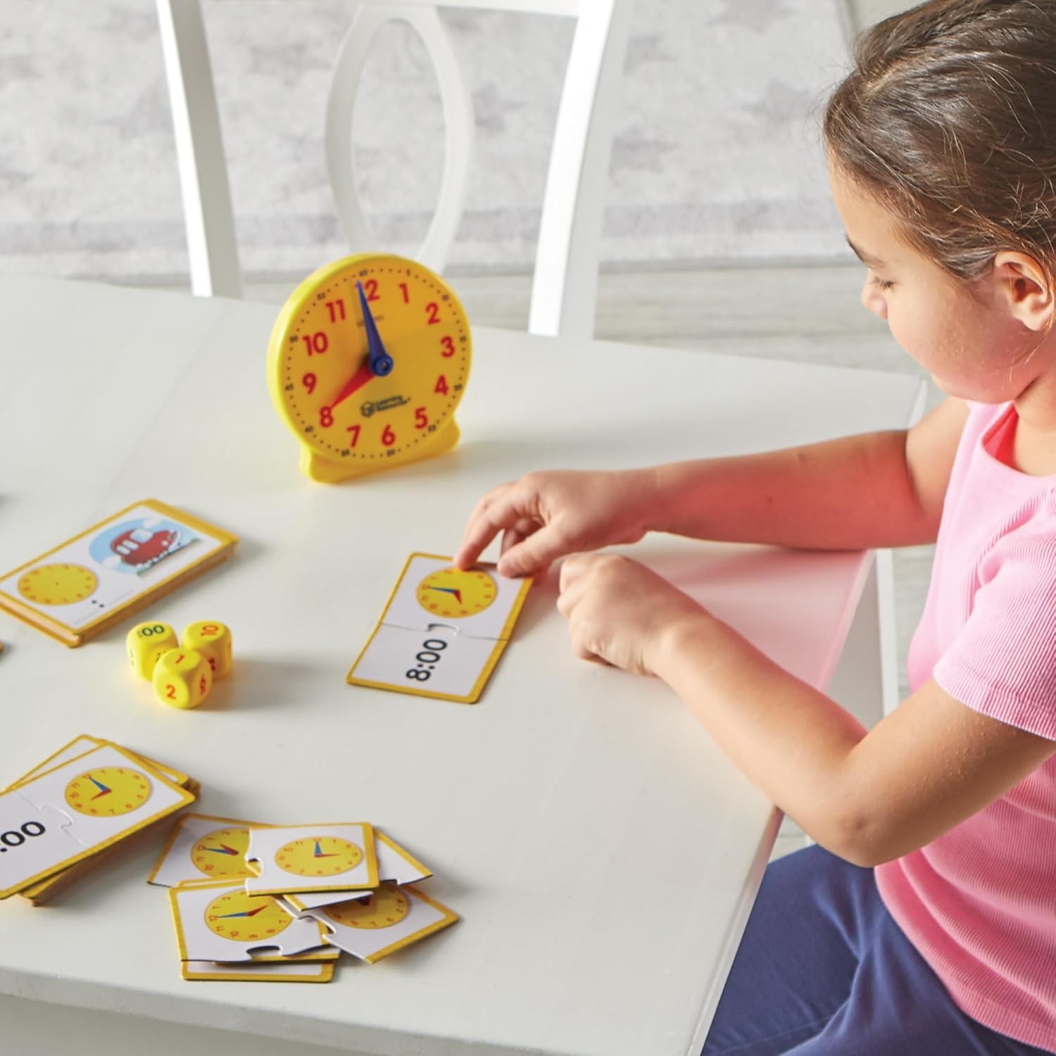 Learning Resources Time Activity Set – 41 Pieces, Ages 5+,Clock for Teaching…