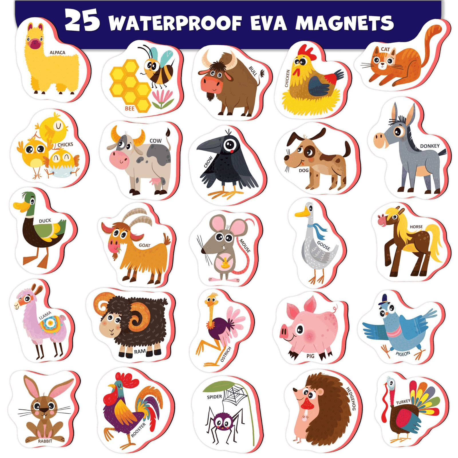 Large Set of Safe Fridge Magnets for Toddlers 1 3 Refrigerator Magnets for